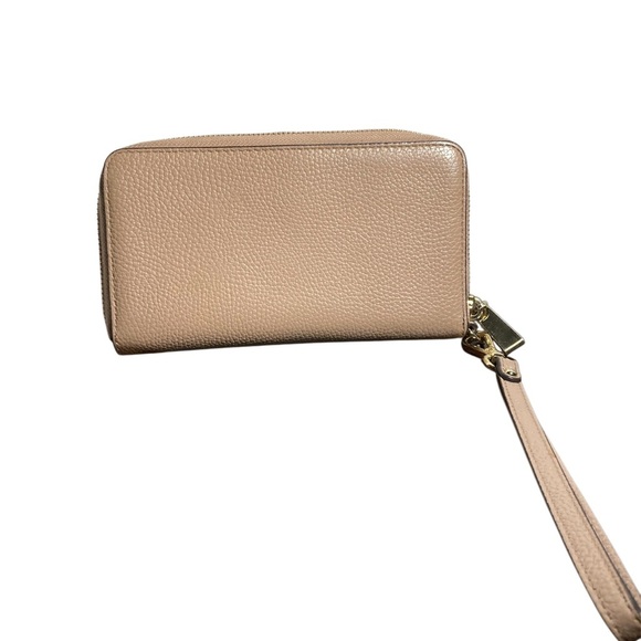 Michael Kors Taupe Leather Wristlet Wallet - Picture 2 of 6